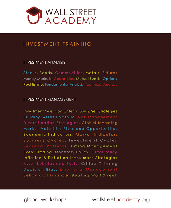 Wall Street Academy: Investment Training - Investment Courses - Invesment Education - Investment Management - Wall Street Training Courses